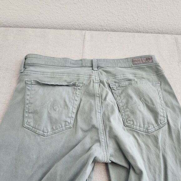 Adriano Goldschmied Jeans Women 27R Green The Stevie Ankle Slim Straight Stretch - Picture 14 of 16